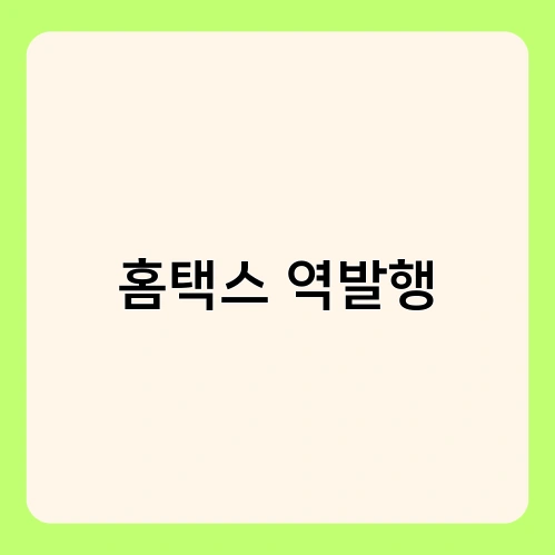 홈택스 역발행