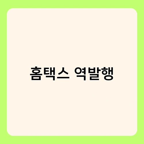 홈택스 역발행 1